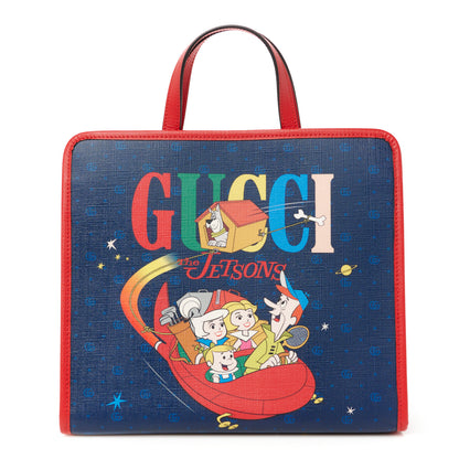 Gucci Coated Canvas The Jetsons Childrens Tote Blue Red Multicolor 1 of 11