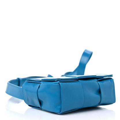 Bottega Veneta Paper Calfskin Maxi Intreccio Extra Mini Cassette Crossbody Bag Blue 4 of 11