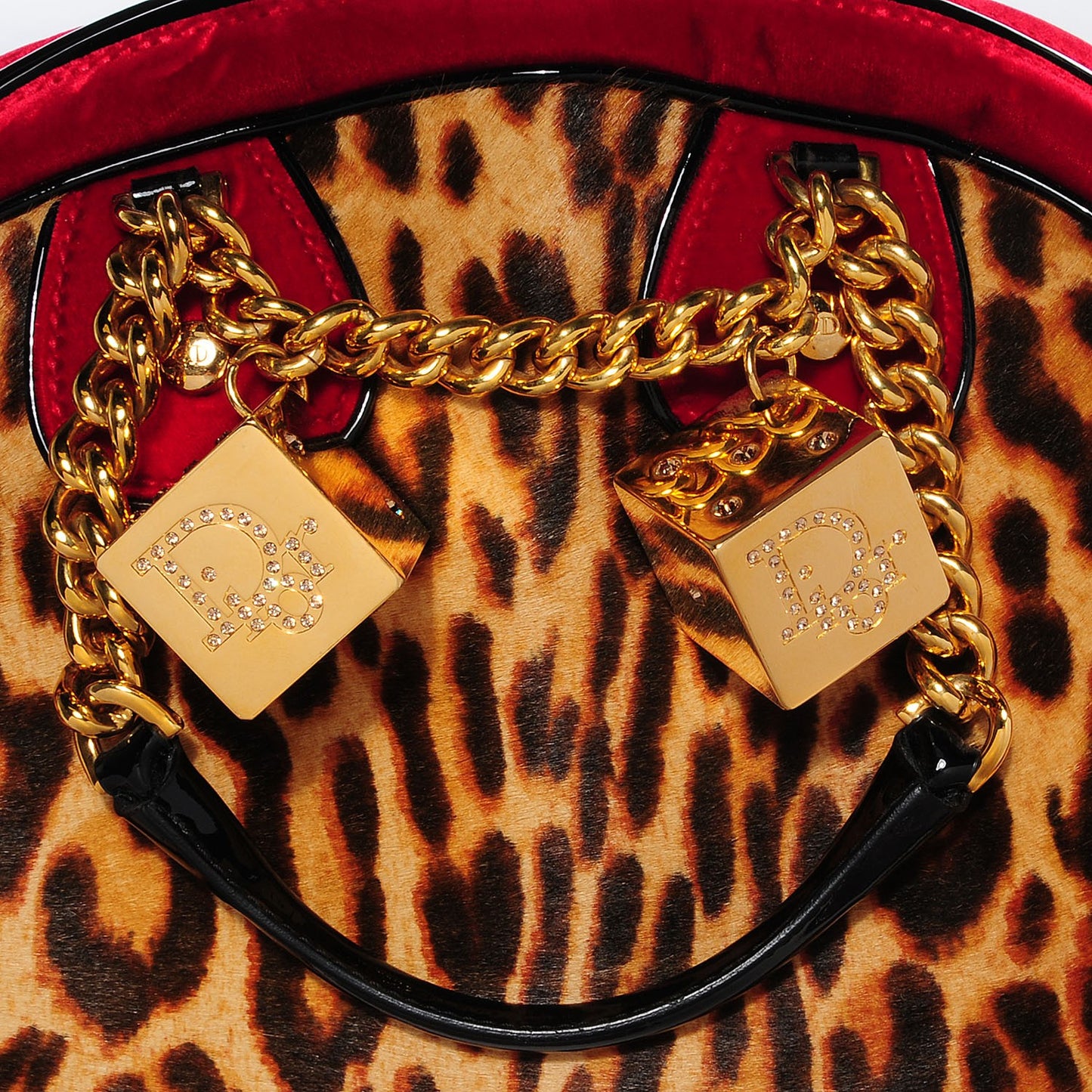 Calf Hair Leopard Velour Gambler Dice Bowler