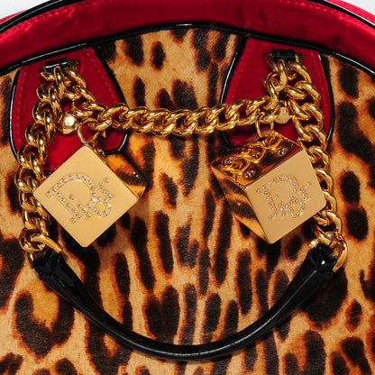 Christian Dior Calf Hair Leopard Velour Gambler Dice Bowler 5 of 8