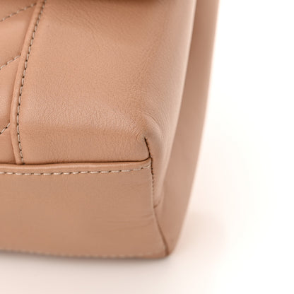 Chanel Calfskin Quilted Medium Daily Chevron Flap Beige 11 of 12