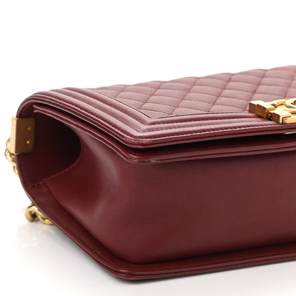 Chanel Lambskin Quilted Medium Boy Flap Burgundy 8 of 10