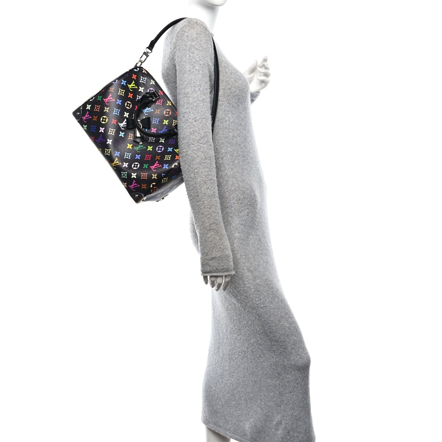 Louis Vuitton LV X TM Monogram Multicolor Speedy Soft 30 Black 2 of 9
