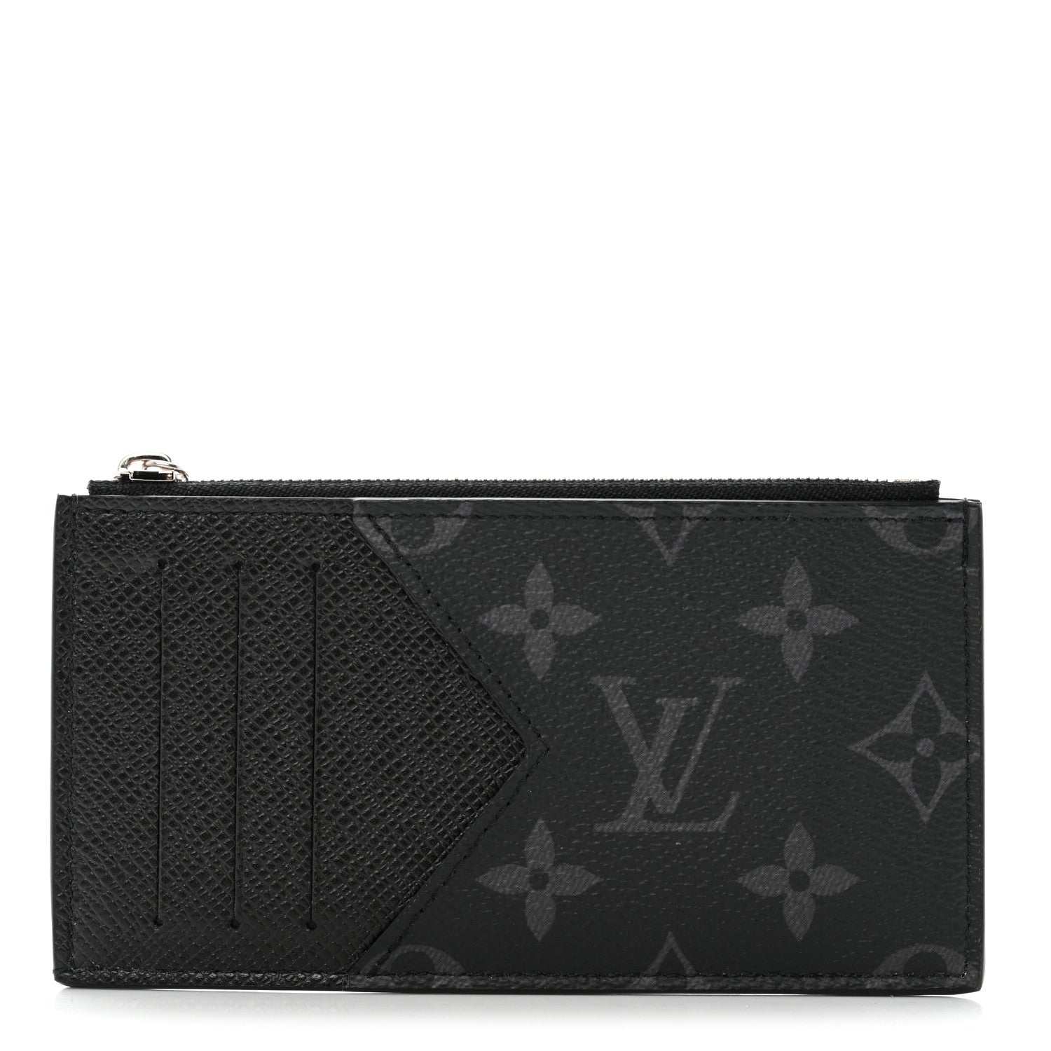 Louis Vuitton Monogram Eclipse Taiga Coin Card Holder 1 of 7