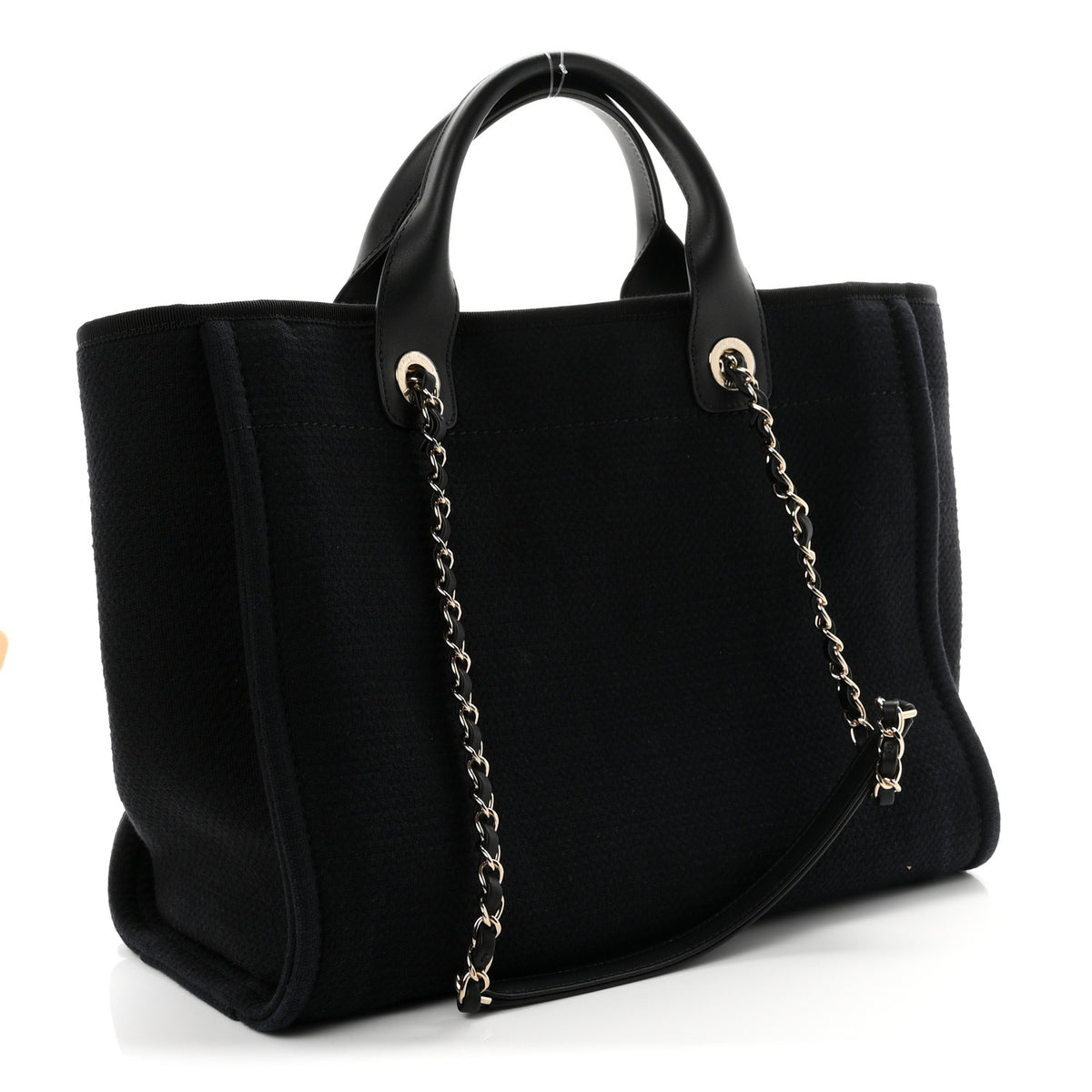 Chanel Mixed Fibers Small Deauville Tote Black 4 of 11