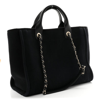 Chanel Mixed Fibers Small Deauville Tote Black 4 of 11