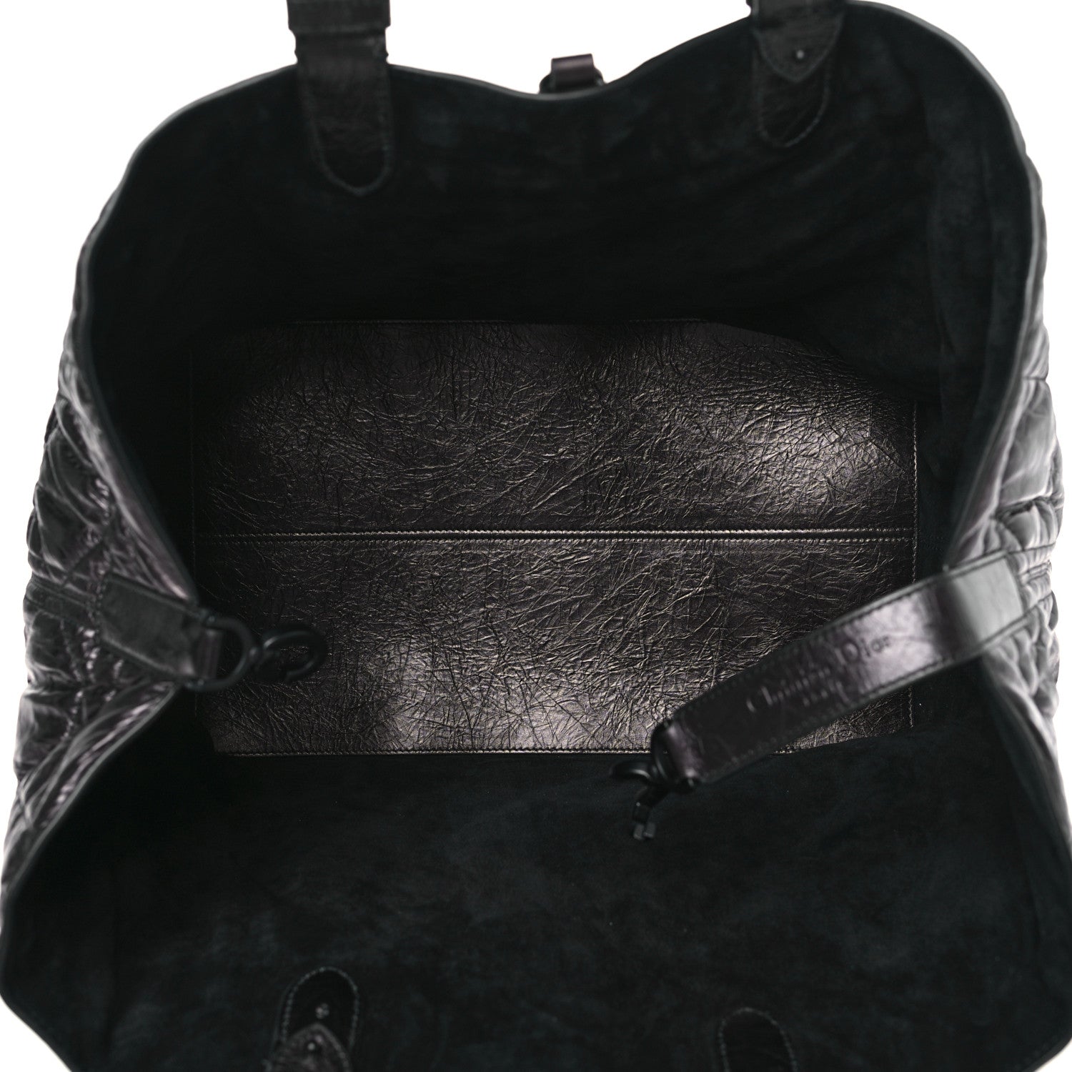 Christian Dior Crinkled Calfskin Macrocannage Large Toujours Black 6 of 10