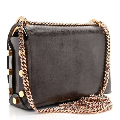Jimmy Choo Metallic Spazzolato Etched Lockett Petite Shoulder Bag Brown 4 of 10