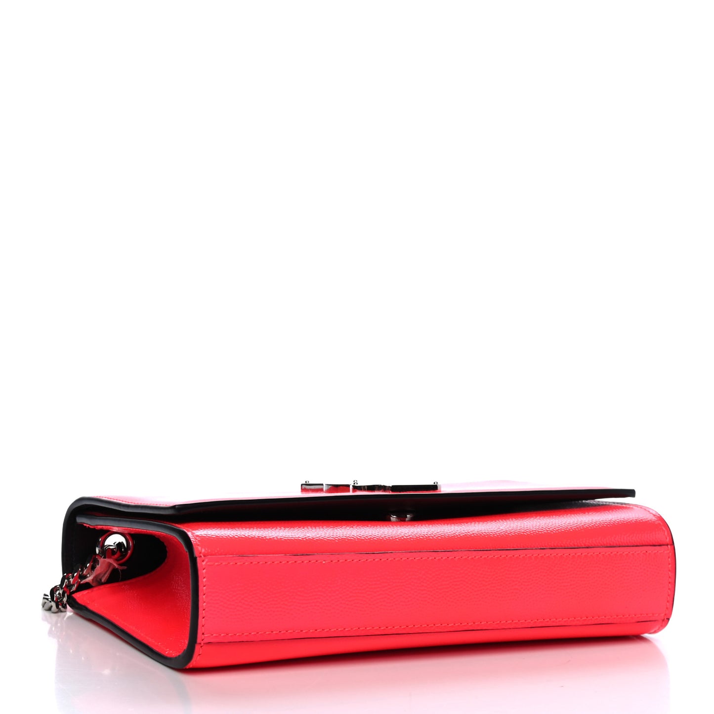 Patent Grain de Poudre Small Monogram Kate Satchel Neon Pink