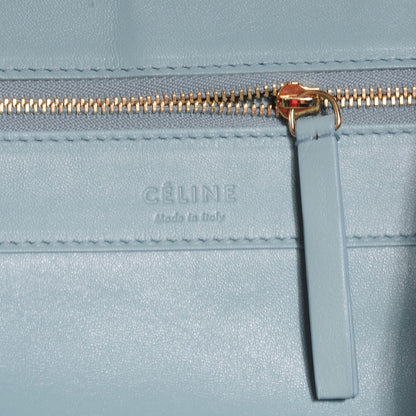 Celine Lambskin Horizontal Bi-Color Cabas Black Glacier 7 of 8