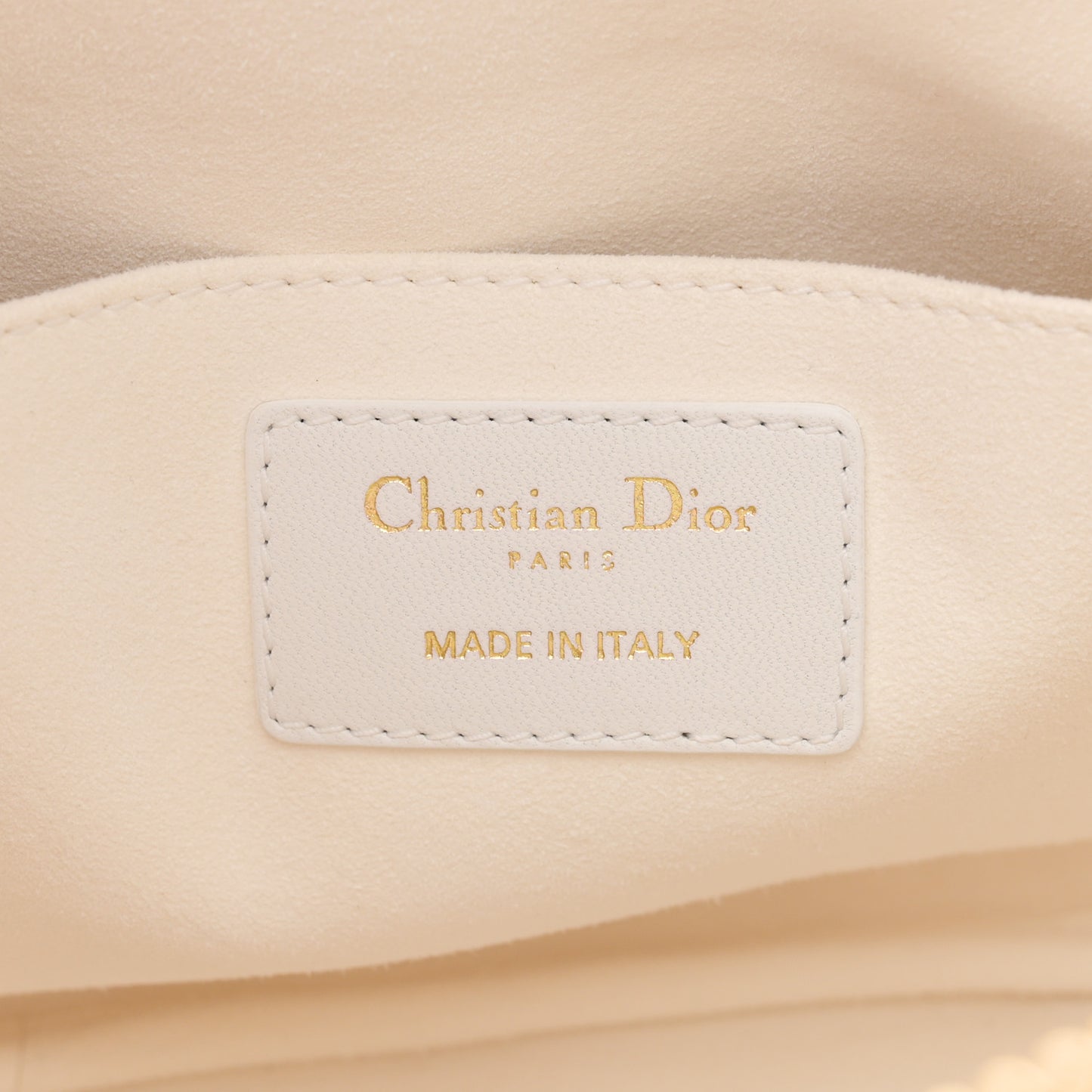Lambskin Cannage Medium Dior Vibe Hobo Bag White