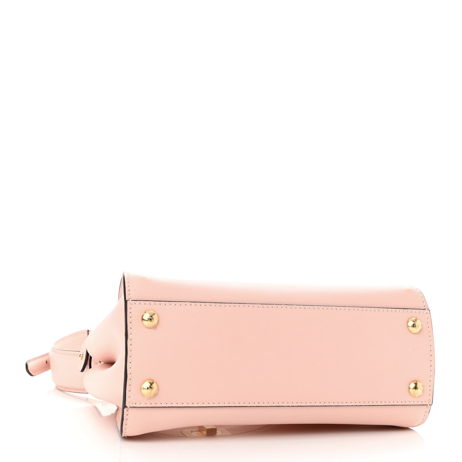 Fendi Vitello Seta Canvas FF Embroidered Mini Peekaboo Iconic Satchel Rosa Confetto 4 of 10