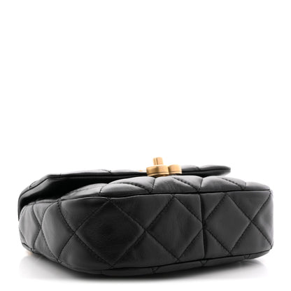 Chanel Lambskin Quilted Mini Lacquered Chain Flap Black 4 of 10