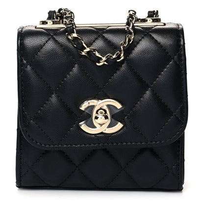 Chanel Lambskin Quilted Mini Trendy CC Chain Wallet Black 1 of 10