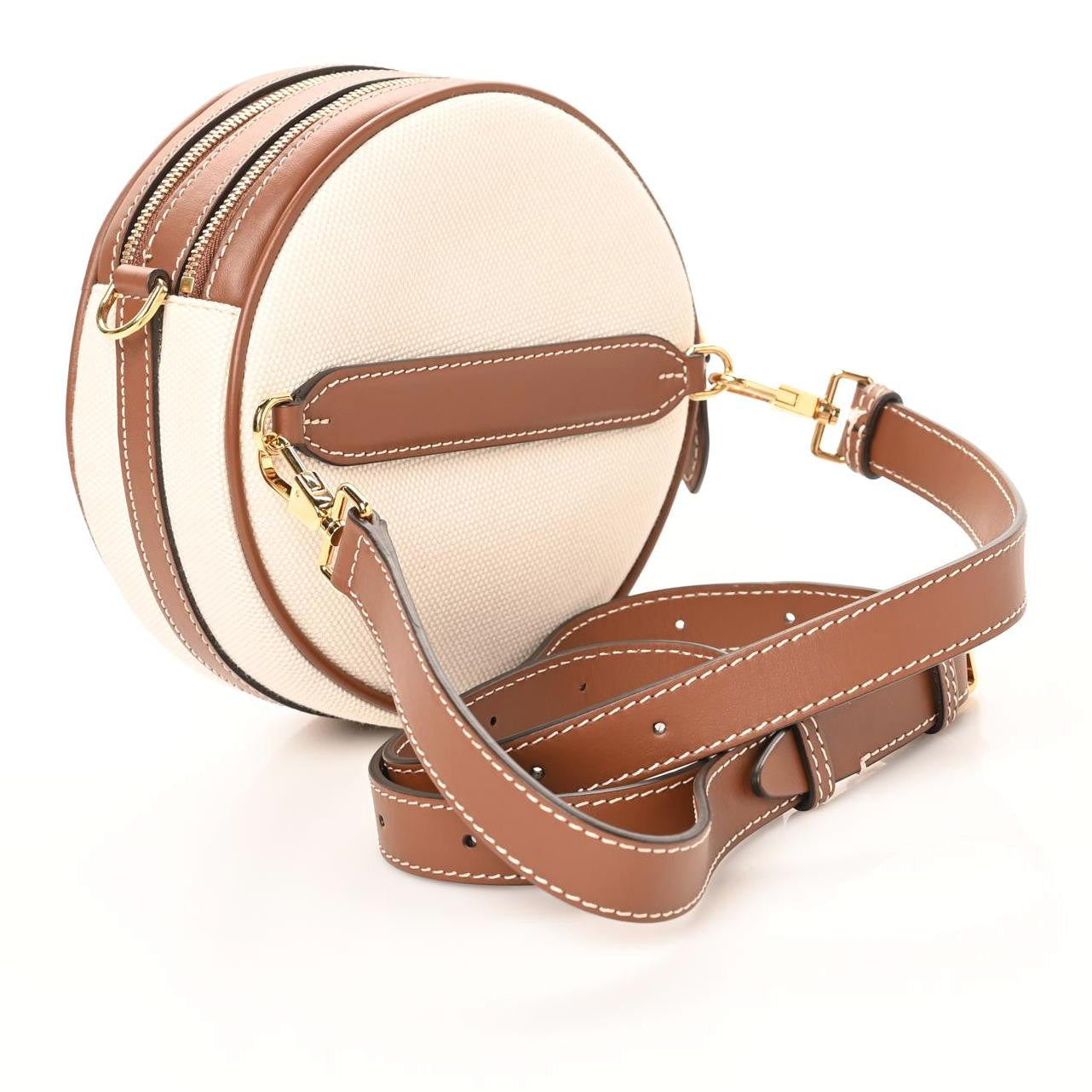 Burberry Canvas Calfskin Louise Bag Natural 2 of 9