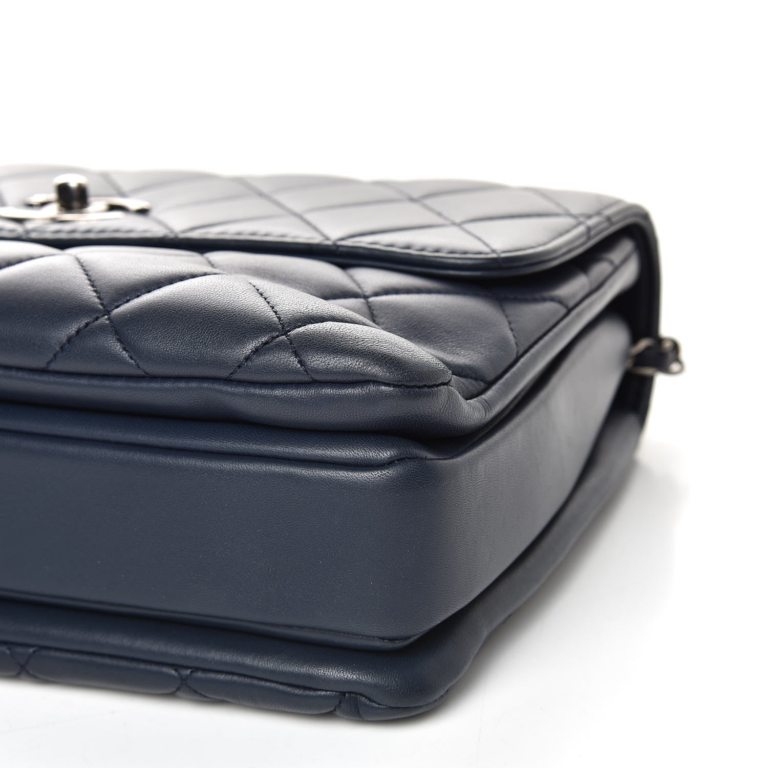Chanel Lambskin Quilted Medium Trendy CC Flap Dual Handle Bag Navy Blue 9 of 11