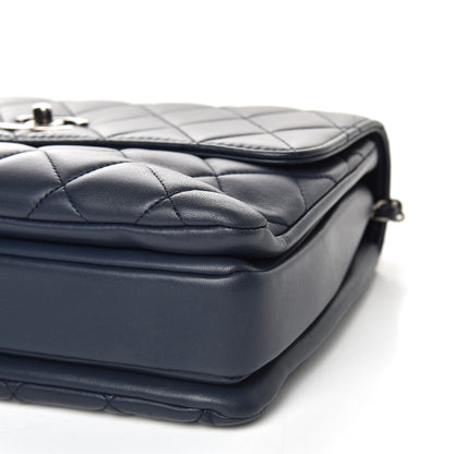 Chanel Lambskin Quilted Medium Trendy CC Flap Dual Handle Bag Navy Blue 9 of 11