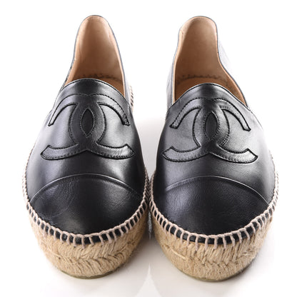 Chanel Lambskin CC Espadrilles 39 Black 3 of 8