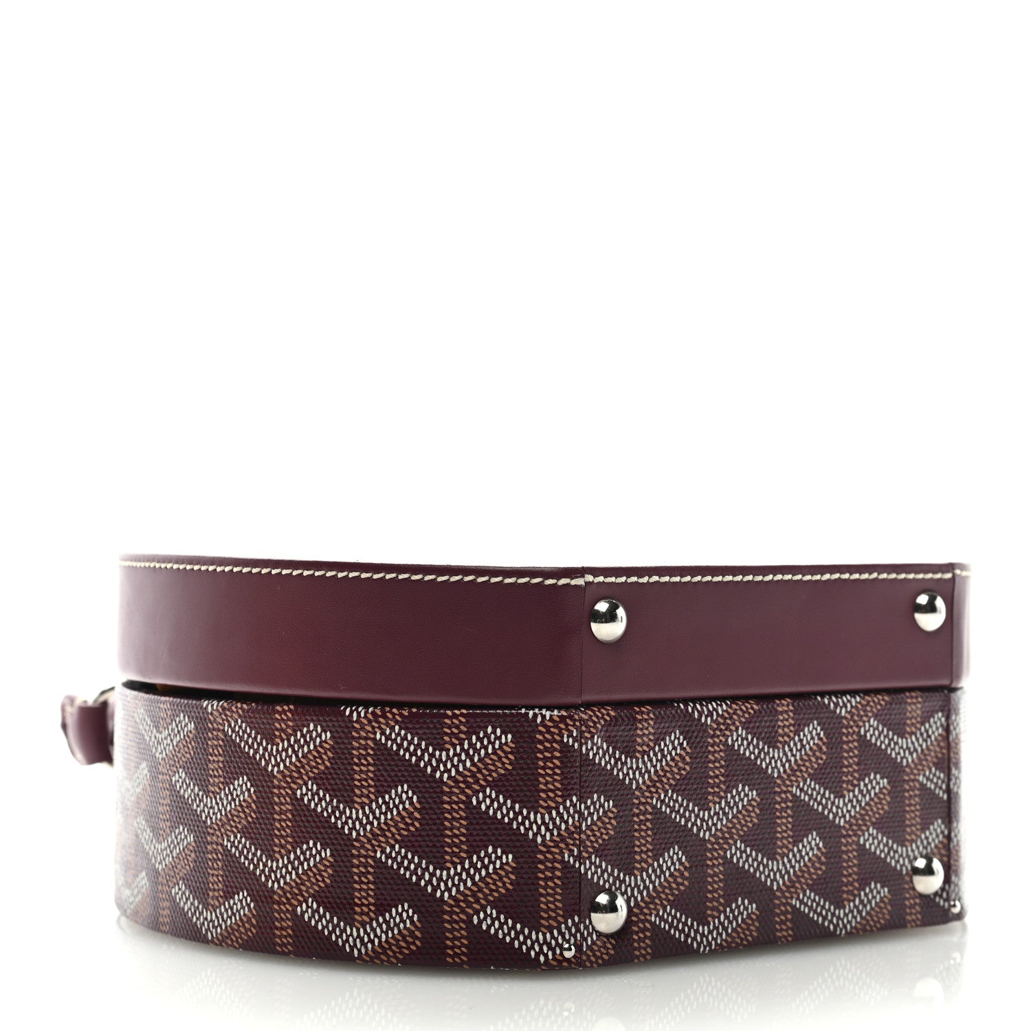 Goyard Goyardine Alto Hatbox Burgundy 4 of 8