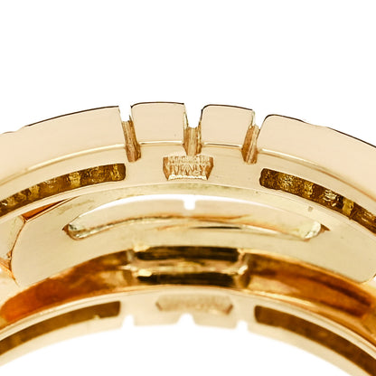 Bulgari 18K Yellow Gold Diamond Parentesi Ring 51 5.75 6 of 8