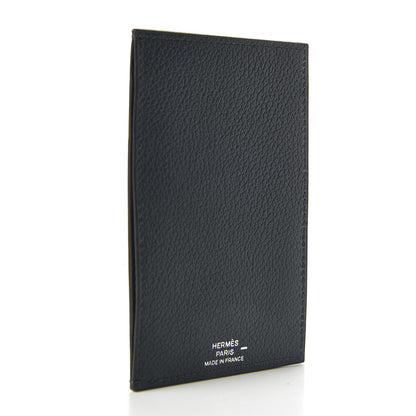 Hermes Polished Lizard Evercolor Sombrero II Les Petits Chevaux Card Holder Cypress Black Bleu Obscur Encre 3 of 8