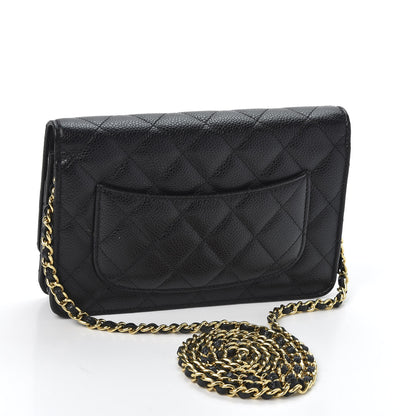 Chanel Caviar Quilted Wallet On Chain WOC Black 2 of 11