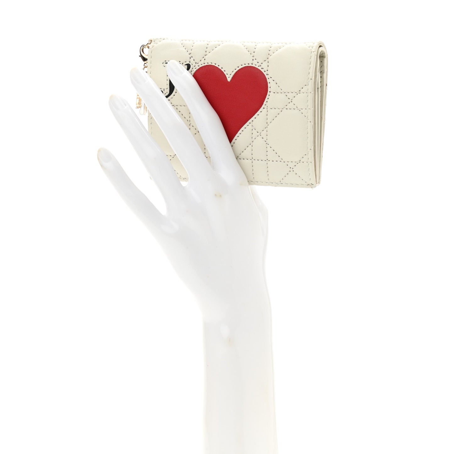 Lambskin Cannage DiorAmour Chinese Valentines Card Holder Multicolor