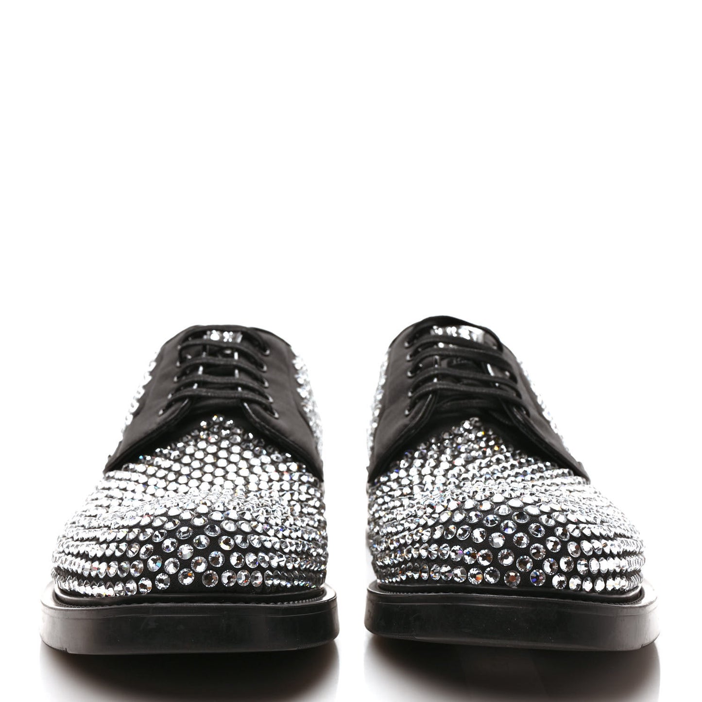 Satin Crystal Mens Derby Loafers 8 Crystal