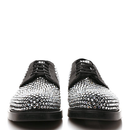 Prada Satin Crystal Mens Derby Loafers 8 Crystal 2 of 10