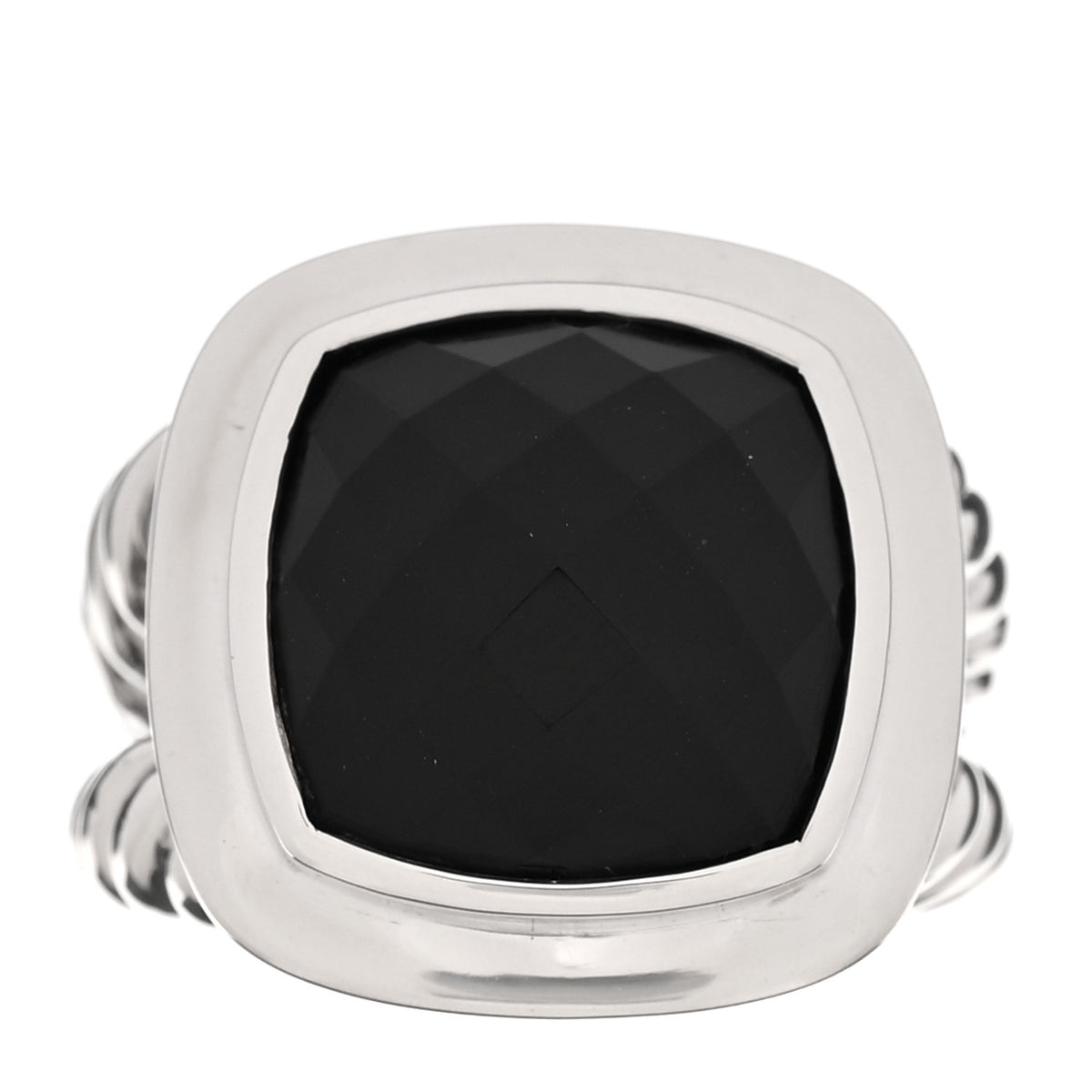 David Yurman Sterling Silver Black Onyx 14mm Albion Ring 52 6 1 of 5