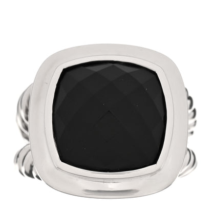 David Yurman Sterling Silver Black Onyx 14mm Albion Ring 52 6 1 of 5