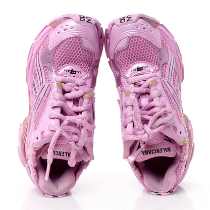 Balenciaga Mesh Rubber Distressed Womens Runner Sneakers 38 Pink 2 of 10