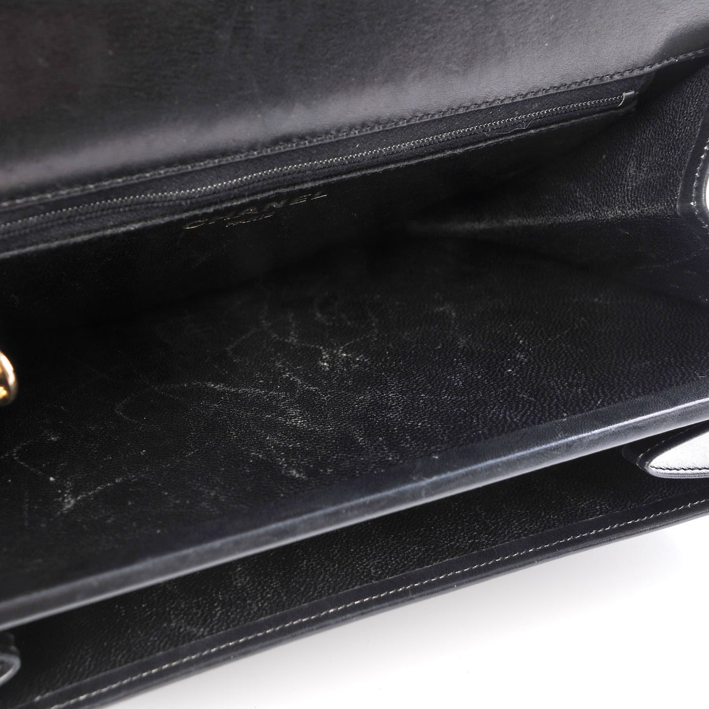 Lambskin Small Single Flap Black