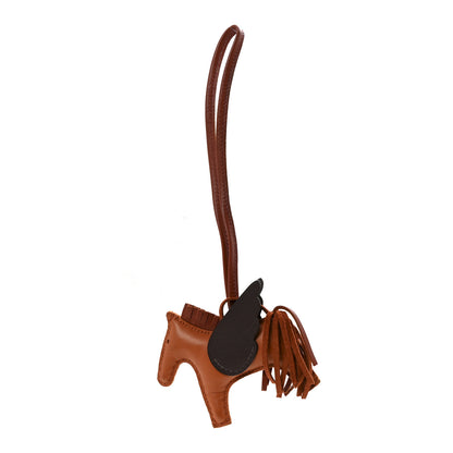 Hermes Milo Lambskin Grigri Rodeo Pegase Horse Bag Charm PM Pain D'epice Sienne Moka 1 of 7