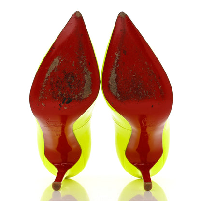 Christian Louboutin Patent Pigalle 120 Pumps 35 Fluo Yellow 5 of 10