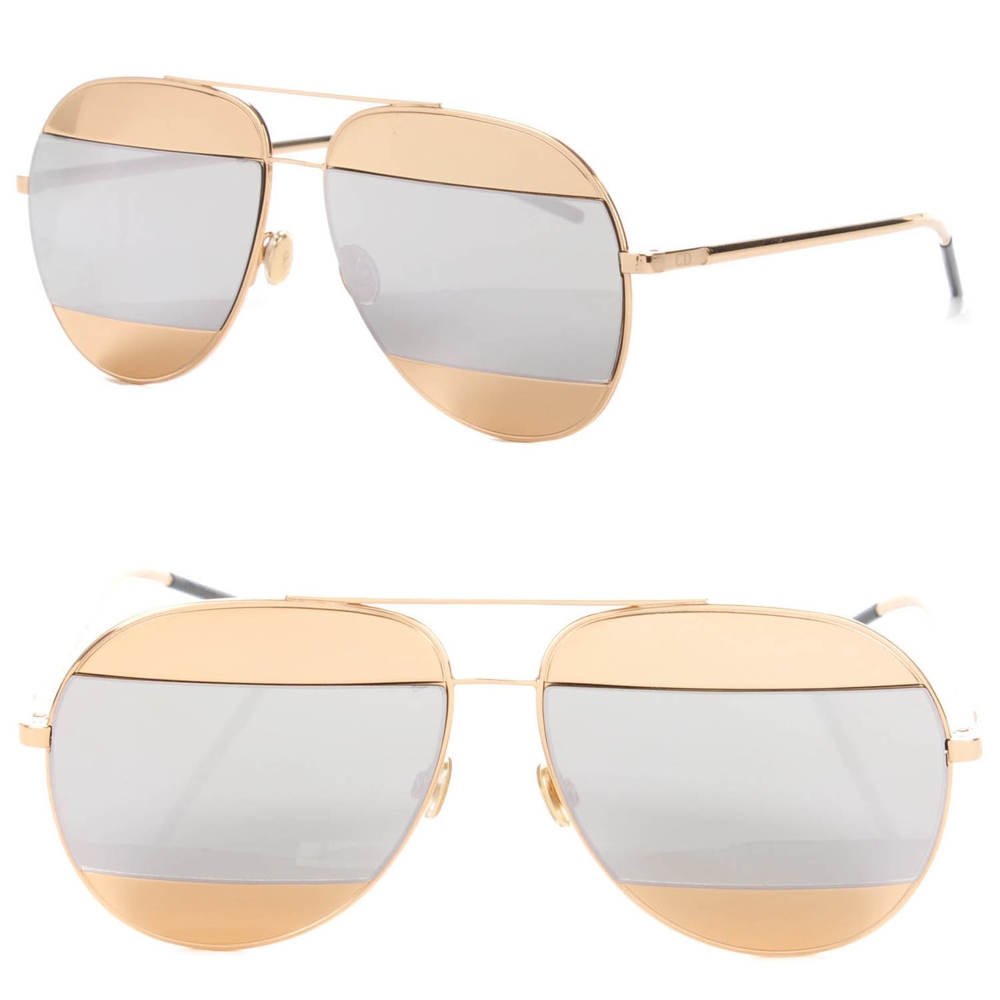 Split 1 Aviator Sunglasses Gold