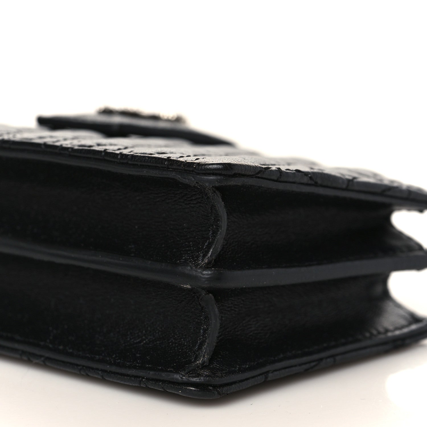 Versace Nappa Quilted Virtus Mini Shoulder Bag Black 7 of 8