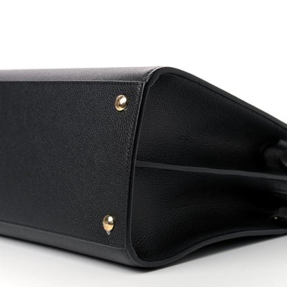 Burberry Grainy Calfskin Medium Title Bag Black 7 of 7