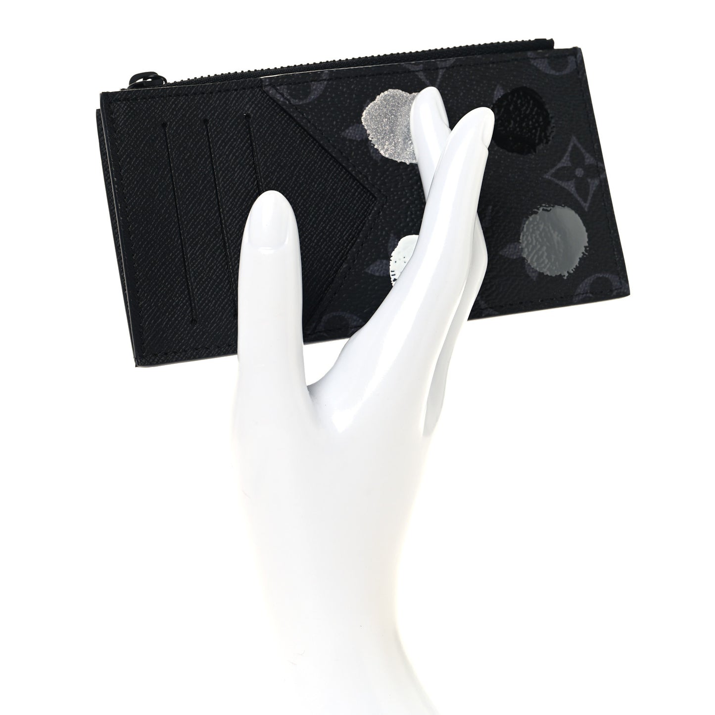 LV X YK Monogram Eclipse Taiga Coin Card Holder