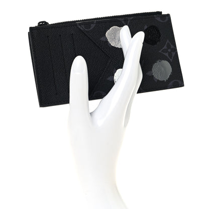 Louis Vuitton LV X YK Monogram Eclipse Taiga Coin Card Holder 2 of 7