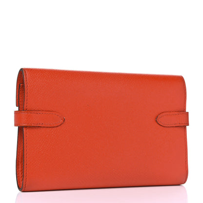 Hermes Epsom Medium Kelly Wallet Rouge Tomate 1 of 12