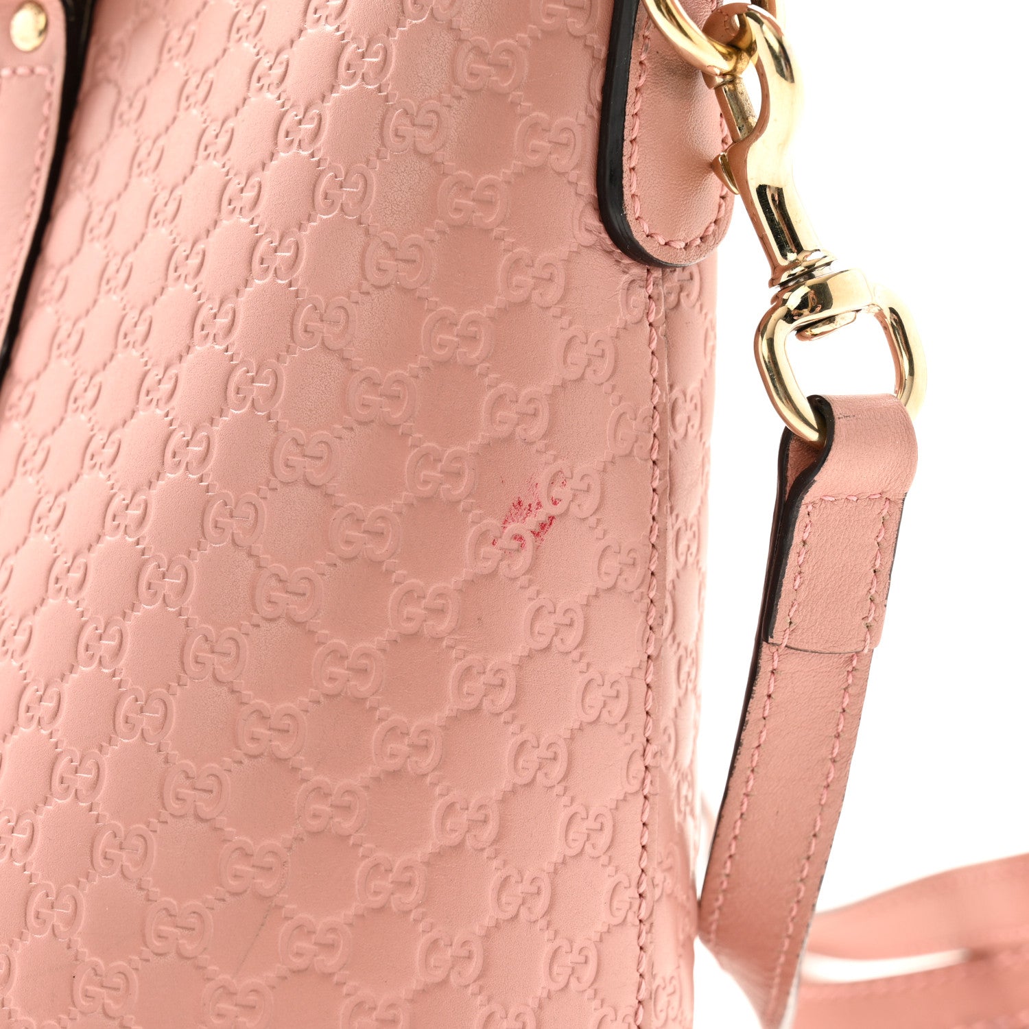 Gucci Soft Microguccissima Small Zippered Satchel Soft Pink 10 of 13