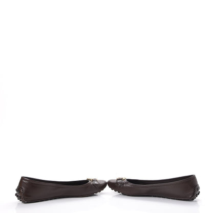 Louis Vuitton Calfskin Oxford Ballerina Flats 39.5 Brown 5 of 12