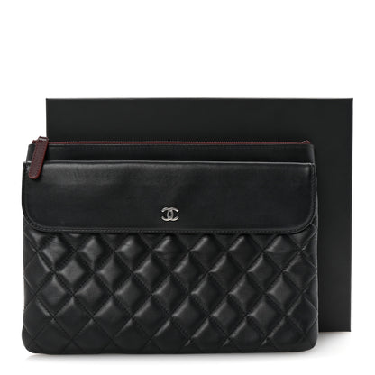 Chanel Lambskin Quilted Medium Flap Cosmetic Case Black 8 of 8