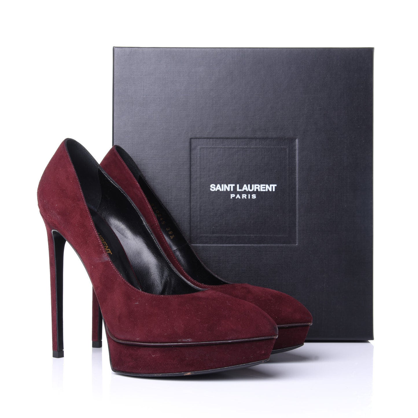 Suede Janis 105 Platform Pumps 38.5 Burgundy
