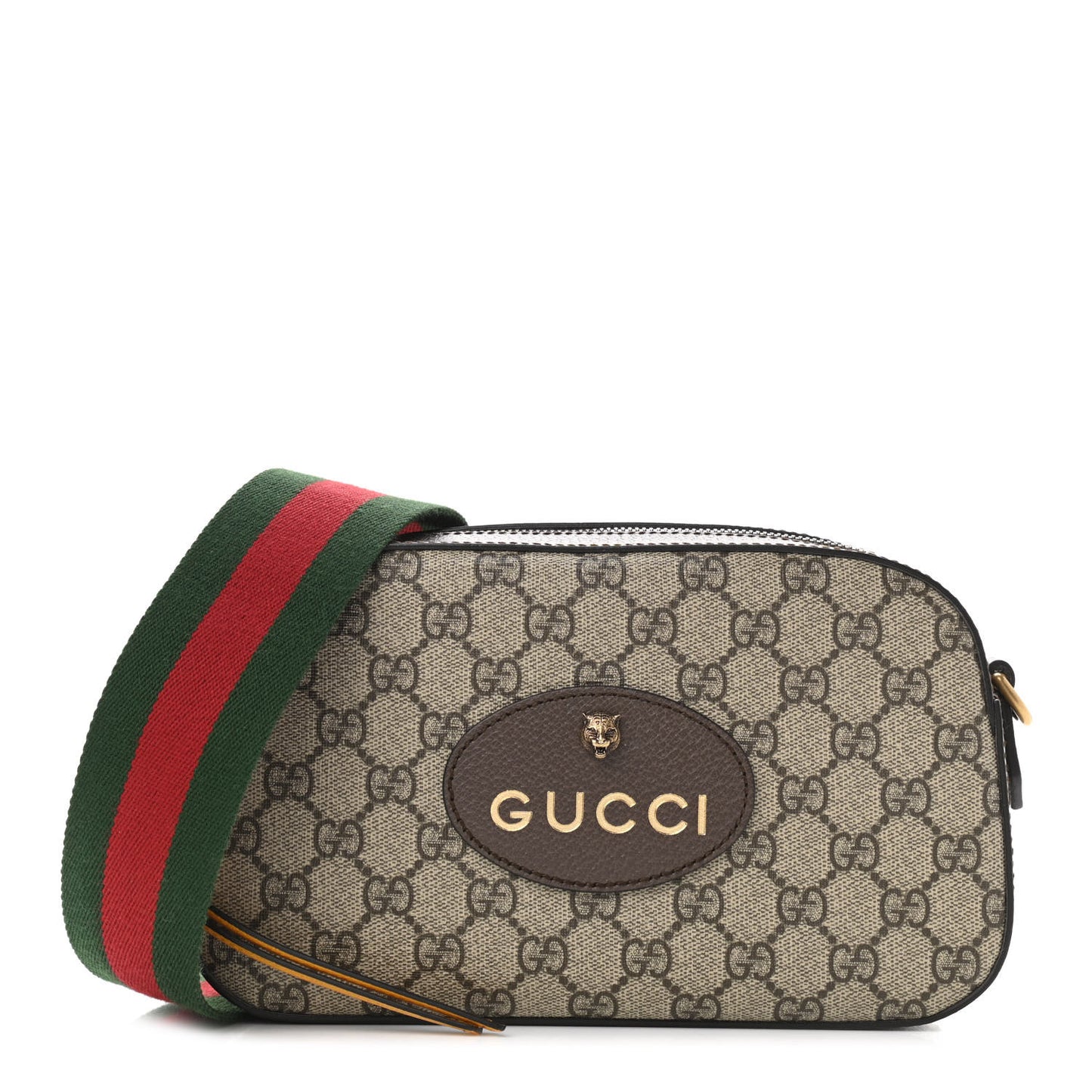 GG Supreme Monogram Web Neo Vintage Shoulder Bag Beige New Acero Crop