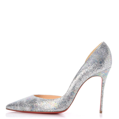Christian Louboutin Glitter Luminor Iriza 100 Pumps 41.5 Multicolor Light Gold 1 of 8