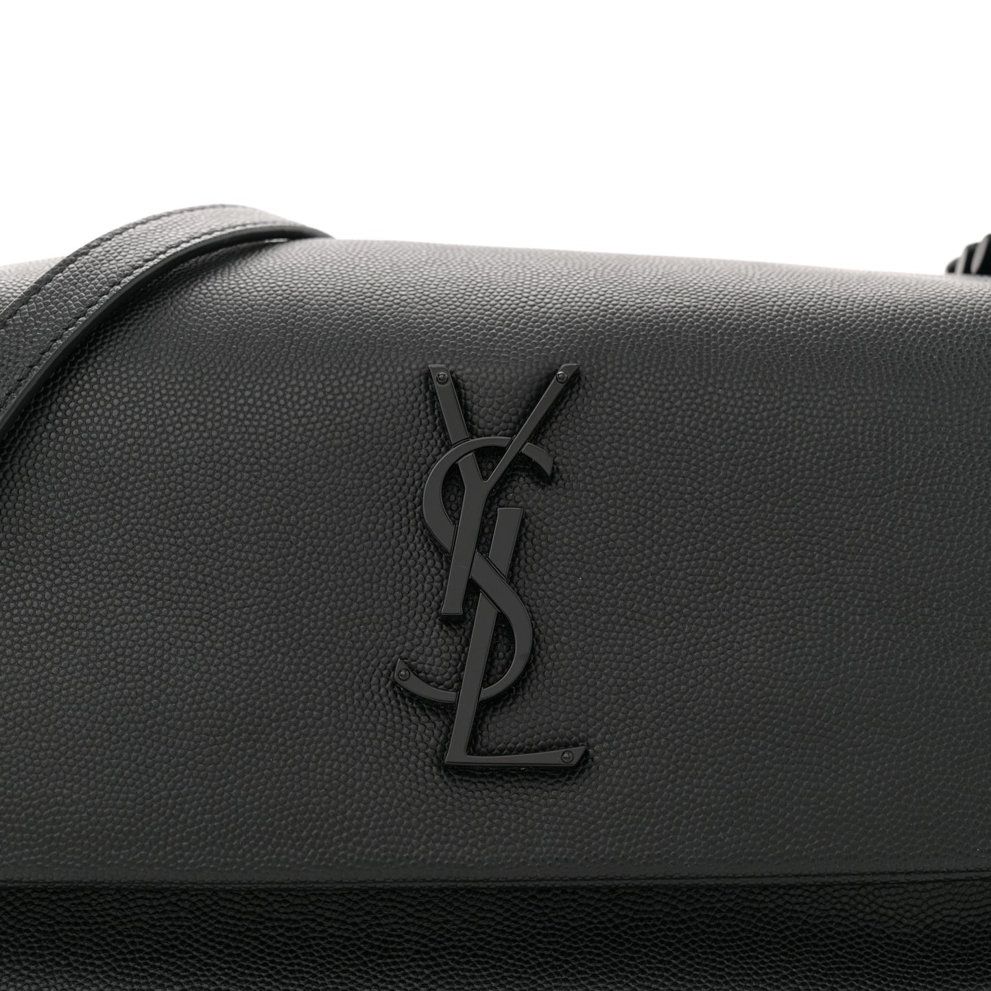Grain De Poudre Medium West Hollywood Monogram Fold-Over Black