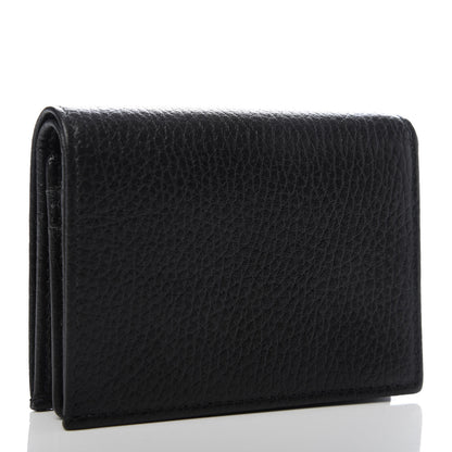 Gucci Pebbled Calfskin GG Marmont Card Case Black 3 of 8