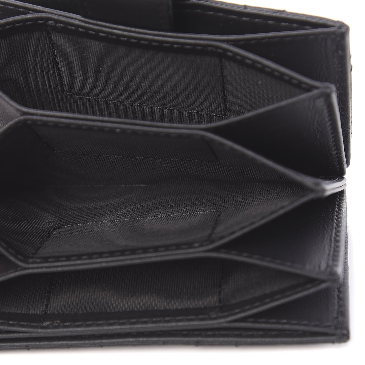 Christian Dior Ultra Matte Calfskin Cannage Lady Dior 5-Gusset Card Holder Black 5 of 7